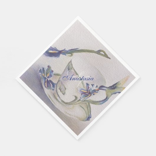 BLUE IRIS-TEACUP MONOGRAM PARTIJ SERVET (Hoek)