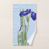 Blue Irises par Ohara Koson (Serviette à main)