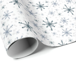 Blue-ish Gray Snowflake Tissue Paper Cadeaupapier