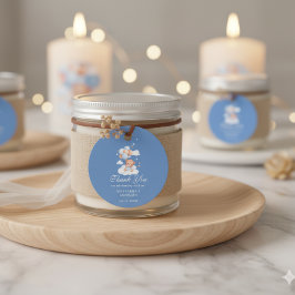 Blue Islamic Baby Boy Aqiqah Thank You Tag Bedankjes Labels