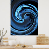 Blue Island Wave Poster (Keuken)