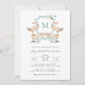 Blue It's a Boy Baby shower Invitation Kaart (Voorkant)