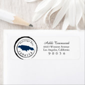 Blue Jamaica Map past Jouw tekst aan Etiket (Insitu)