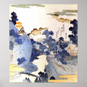  Blue Japan Woodblock Art Ukiyo-E Poster