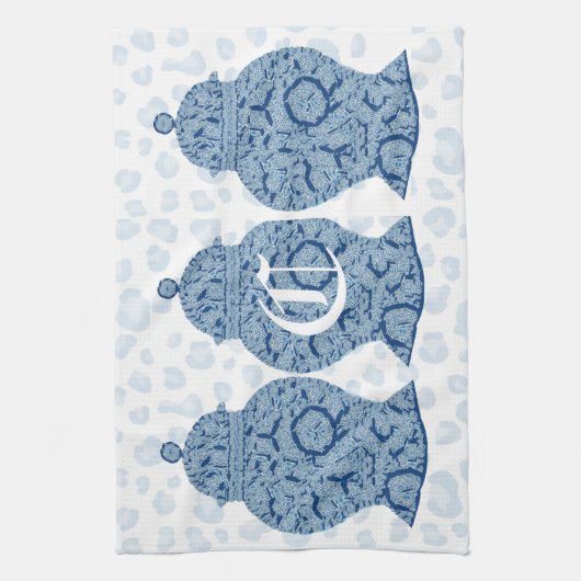 Blue Jar Ginger Jars Mosaic Theedoek (Verticaal)