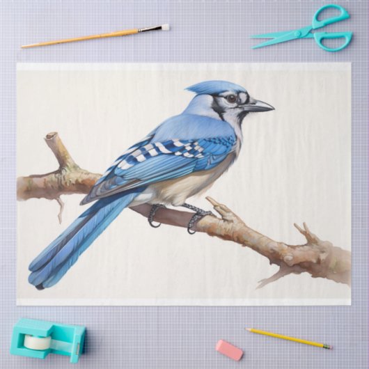 Blue Jay 3 Decoupage papier (Craft)