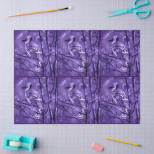 Blue Jay Abstracte Paarse zwarte decoupage Tissuepapier