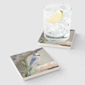 Blue Jay - Backyard Bird Series - Onderzetter (Zijkant)