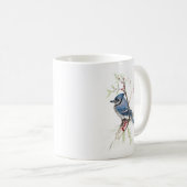Blue Jay Bird Aquarelle Art Café Mug (Devant droit)