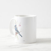 Blue Jay Bird Aquarelle Art Café Mug (Devant gauche)