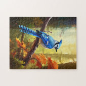 Blue Jay Bird Art Jigsaw Puzzle Puzzle (Horizontal)