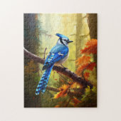 Blue Jay Bird Art Jigsaw Puzzle Puzzle (Vertical)