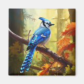 Blue Jay Bird Art Magnet (Devant)