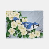 Blue Jay Bird Art over cadeaus Fleece Deken (Voorkant (Horizontaal))