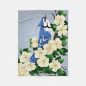 Blue Jay Bird Art over cadeaus Fleece Deken (Voorkant)