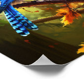 Blue Jay Bird Art Poster (Hoek)