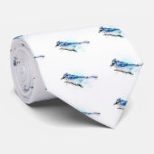 Blue Jay Bird - Geai Bleu Stropdas (Opgerold)