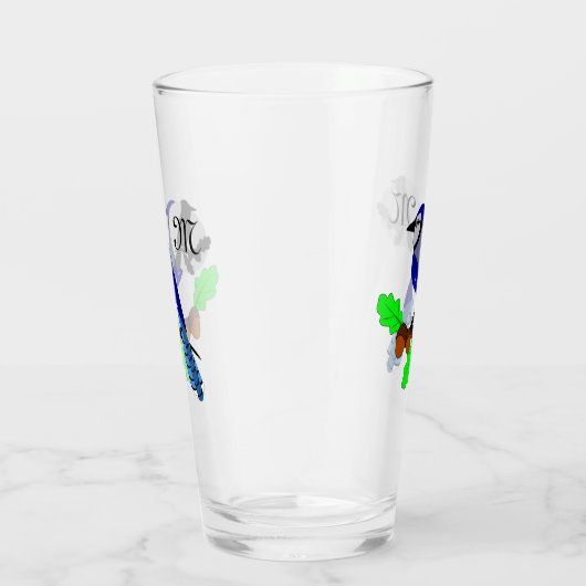 Blue Jay Bird Glas (Rechts)
