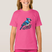 Blue Jay bird Kids Basic T-Shirt (Devant)