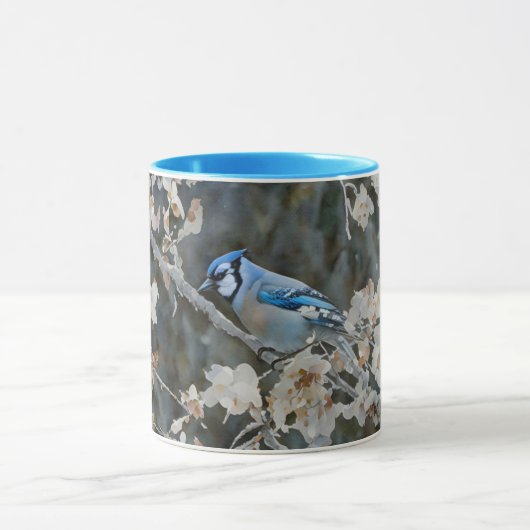  Blue Jay Bird Mok Cup (Midden)