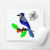 Blue Jay Bird Muismat (Met muis)