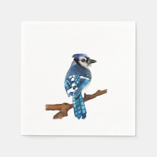 Blue Jay bird Napkins Servet (Voorkant)