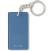 Blue Jay Bird Schilderen Initialen Vogelspotten Sleutelhanger