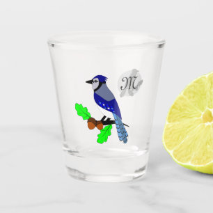  Blue Jay Bird Shot Glas