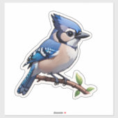Blue Jay Bird Sticker (Vel)