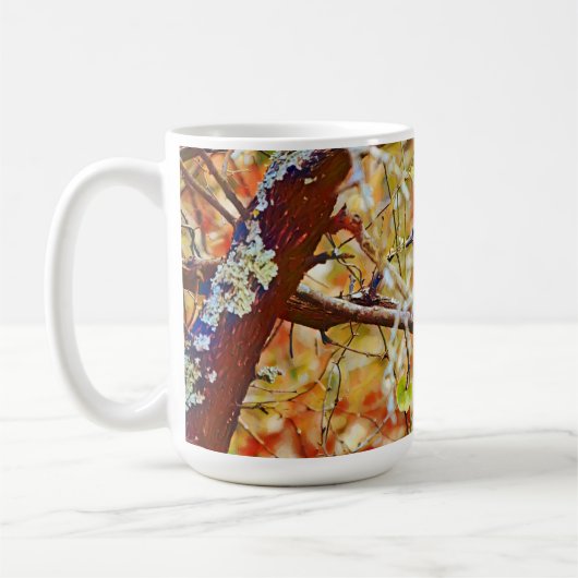 Blue Jay Bird Tree Nature Art Mug Cup (Gauche)