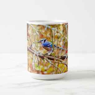 Blue Jay Bird Tree Natuur Art Mok Cup
