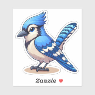 Blue Jay Bird Vinyl Sticker op maat