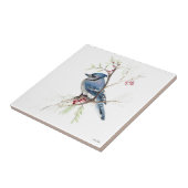 Blue Jay Bird Waterverf Ceramic Tile Tegeltje (Zijkant)