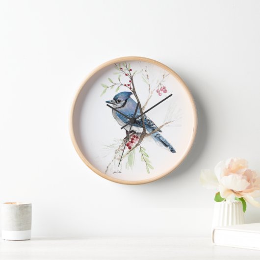 Blue Jay Bird Waterverf Wall Décor (Huis)