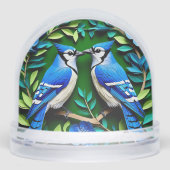 Blue Jay Birds Papier Art (Avant)