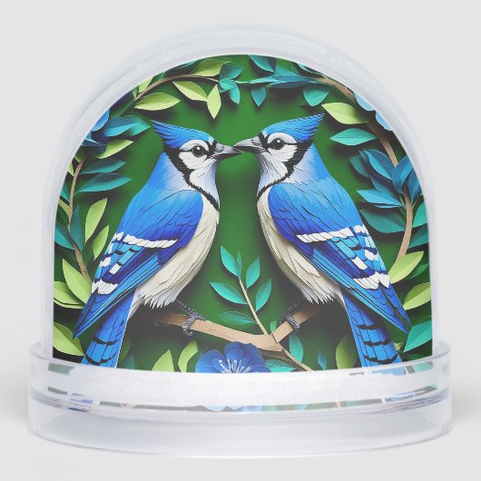 Blue Jay Birds Papier Art (Avant)