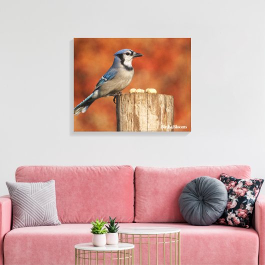 Blue Jay Canvas Afdruk (Insitu (Woonkamer))