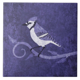 Blue Jay Ceramic Tile Tegeltje