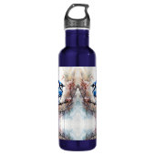 Blue Jay Cherry Blossoms waterverf Waterfles (Voorkant)