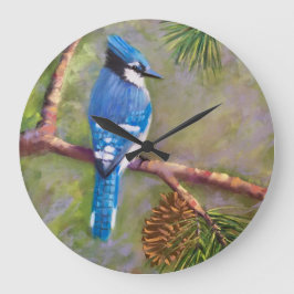 Blue Jay Clock Grote Klok