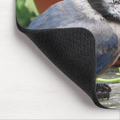 Blue Jay en Flowers Muismat (Hoek)