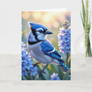 Blue Jay en Lilacs Prettige dag Kaart