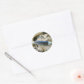 Blue Jay Feather Coördinating Items Ronde Sticker (Envelop)