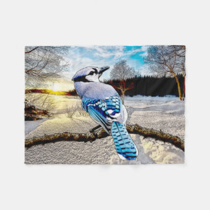 Blue Jay Fleece Blanket