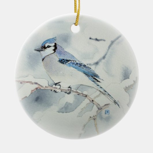 Blue Jay Holiday Ornament (Voorkant)
