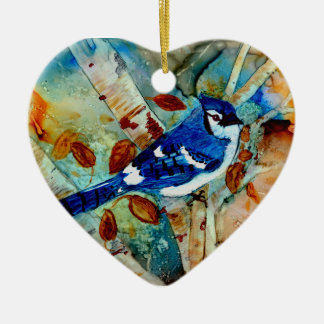 Blue Jay in de boom Keramisch Ornament