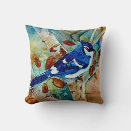 Blue Jay in de boom Kussen