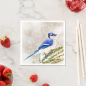 Blue Jay in Winter Servetten (Insitu)