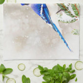 Blue Jay in Winter Theedoek (Gevouwen)