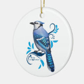 Blue Jay Keramisch Ornament (Links)